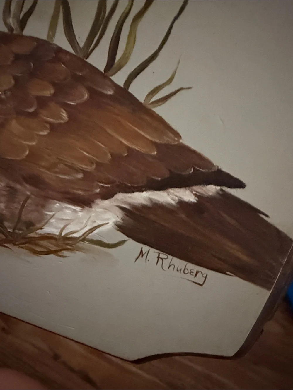 Wooden Hand-Painted Canada Goose Plaque — Signed by Artist
